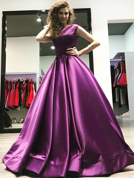 cap-sleeves-satin-purple-prom-dress-gown-backless-2