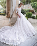 cathedral-train-white-lace-bridal-dresses-with-sleeves-vestido-de-boda-2