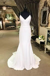 chic-fit&flare-bridal-dress-with-thin-straps-marriage-gown