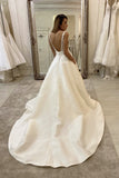 chic-lace-satin-wedding-gown-with-plunging-neckline-1