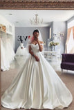 chic-satin-princess-wedding-gown-dress-with-off-the-shoulder