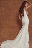 chic-sheath-outdoor-bridal-gown-with-v-neckline-1