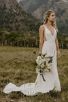 chic-sheath-outdoor-bridal-gown-with-v-neckline