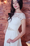 chiffon-floor-length-wedding-dress-with-lace-sleeves-1