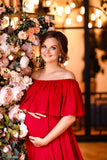 chiffon-long-red-maternity-gown-for-photography-2
