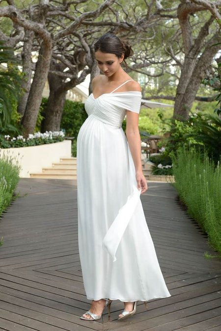 Ruched Sweetheart Chiffon Wedding Gown with Optional Sleeves