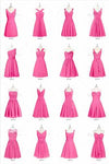 chiffon-mismatched-bridesmaid-dress-short-wedding-party-gowns