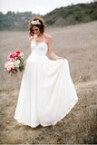 chiffon-rustic-wedding-dresses-with-lace-sweetheart-bodice