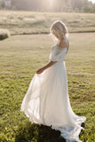 chiffon-summer-boho-wedding-dress-with-off-the-shoulder-sleeves-2