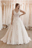 classic-a-line-lace-wedding-gown-with-v-neckline