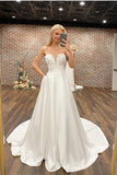 classic-a-line-strapless-wedding-dress-with-lace-corset-bodice