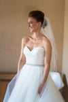 Classic Ivory Wedding Dresses with Big Bow Back