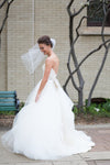 Classic Ivory Wedding Dresses with Big Bow Back