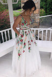 colorful-embroidery-lace-prom-dresses-with-v-neckline-2
