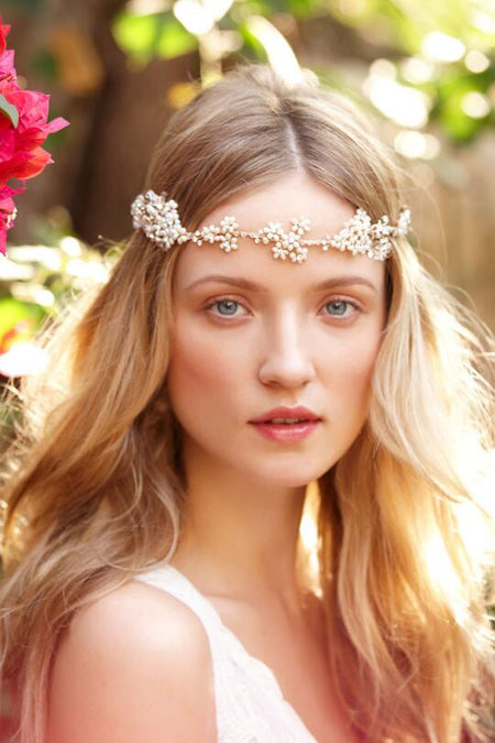 Gold Flower Wedding Headdress Bridal Wedding Hair Accessories