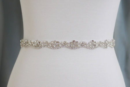 Sparkly Wedding Belt Rhinestone Pearls Crystal Bridal Sash