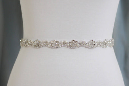 Wedding Dress Belt Champagne Bridal Flower Sash