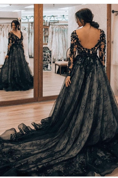 dark-navy-lace-prom-dresses-with-long-sleeves