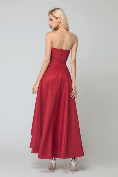 dark-red-satin-brides-maid-dresses-with-asymmetrical-hem-1