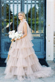 deep-v-neck-wedding-dress-with-layers-tulle-skirt
