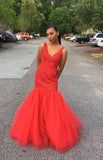 deep-v-neckline-beaded-long-prom-gowns-with-tulle-skirt-1