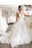 deep-v-neckline-organza-wedding-dresses-with-horsehair-skirt