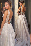 deep-v-neckline-sequin-wedding-dresses-with-open-back-1