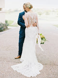 dotted-lace-long-sleeves-wedding-gown-dresses-with-illusion-neckline-2