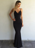 draped-v-neckline-mermaid-black-simple-prom-gown-with-x-back
