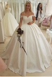 dreamy-lace-and-satin-ball-gown-wedding-dresses-off-the-shoulder-1