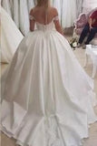 dreamy-lace-and-satin-ball-gown-wedding-dresses-off-the-shoulder-2