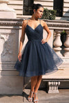 dusty-tulle-short-homecoming-gowns-and-dresses-with-pleated-v-neckline-bodice