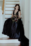 elegant-black-prom-dresses-with-v-neckline-1