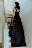 elegant-black-prom-dresses-with-v-neckline