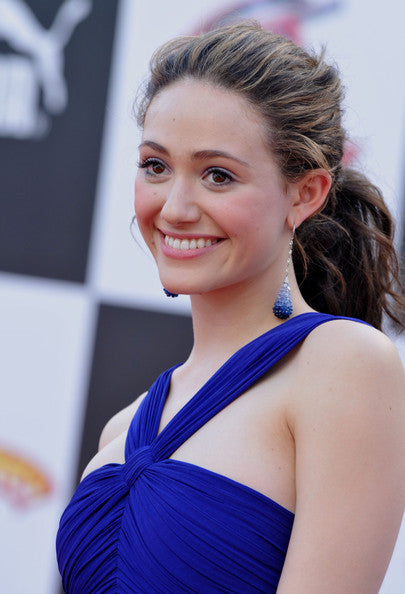 emmy-rossum-halter-straps-royal-blue-celebrity-dress-short-1