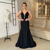 fit-flare-black-prom-dresses-with-plunging-neckline-2