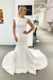 fit-flare-satin-wedding-gown-with-buttons-back