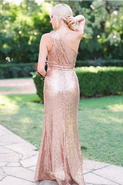 floor-length-rose-gold-sequin-wedding-guest-dress-one-shoulder-2