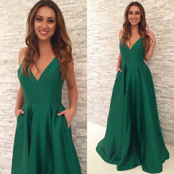 floor-length-v-neck-satin-simple-green-prom-gowns-1