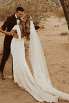 flounced-sleeves-beach-wedding-dress-v-neckline-3
