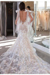flower-lace-wedding-dresses-with-deep-v-neckline-1