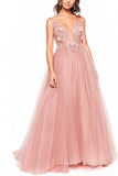 flower-tulle-blush-pink-prom-dress-with-beaded-lace-v-neckline