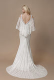 flutter-sleeves-mermaid-lace-bridal-dresses-with-pearls-neckline-1