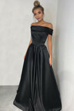 fold-off-the-shoulder-a-line-black-satin-formal-prom-gown