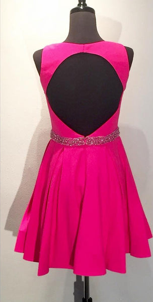 fuchsia-satin-a-line-short-homecoming-dresses-with-hollow-back-2