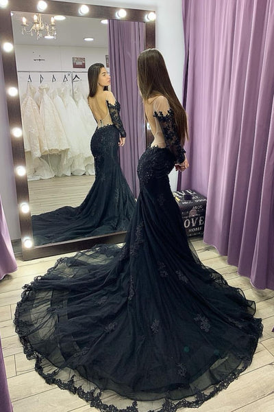 full-sleeves-lace-dark-navy-evening-gown-with-long-train-1