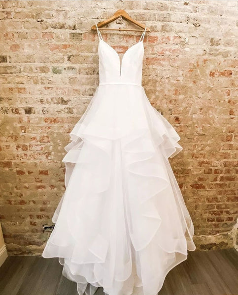 Glamorous Fall Wedding Dress with Horsehair Skirt