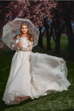 glamorous-lace-tulle-wedding-gown-with-sheer-long-sleeves