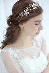 Gold Flower Wedding Headdress Bridal Wedding Hair Accessories