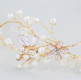 Gold Flower Wedding Headdress Bridal Wedding Hair Accessories